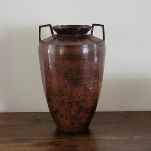 Metall Vase dekorativ 7,5 cm hoch rund mit Griffen 2,75 cm Mundöffnung - Bild 1 von 13