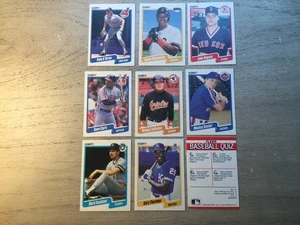 1990 Fleer Base Ball Karten Lot - MINT ( 8 Karten mit 1 Stickerkarte ) - Bild 1 von 2