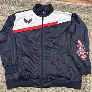 Majestic Washington Capitals Track Jacket Men’s 4XL Blue Full Zip NHL Hockey - Picture 1 of 5