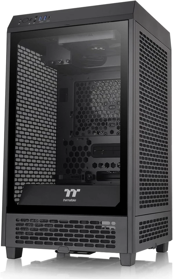 Thermaltake Tower 200 Mini-ITX Black Computer Case Gaming Tower - Image 1 of 4