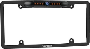 Wordcam License Plate Frame Rear View Backup Camera 170° Viewing Angle Black - Picture 1 of 9
