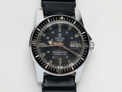 Vintage Mortima Super Datomatic 38mm Manual Wind 17j Dive Watch - Image 1 of 4