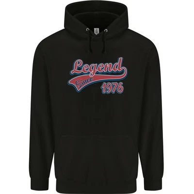 Legend Since 49th Birthday 1976 Mens 80% Cotton Hoodie - Image 1 of 4