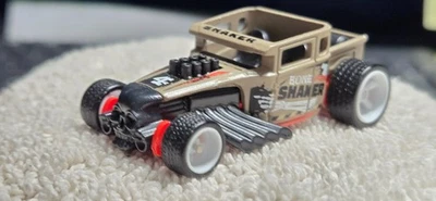 HOT WHEELS CUSTOMIZED BONE SHAKER IN TAN WITH WHITE HUB REAL RIDERS - Image 1 of 4