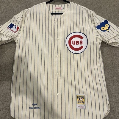 Auténtica camiseta de béisbol Mitchell & Ness Chicago Cubs 1969 Ernie Banks Foto 1 de 4