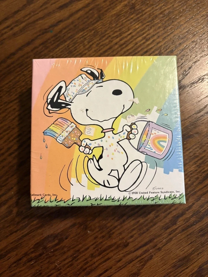 Винтажная мини-пазл Snoopy & Rainbow Hallmark 70 штук 1980-е? Запечатанный - Изображение 1 из 3