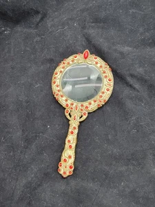 Cartera de escritorio decorativa roja con lupa tono dorado latón? - Imagen 1 de 5