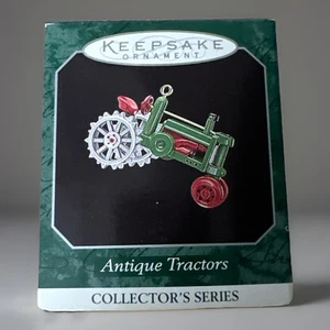 Hallmark Miniature Ornament Antique Tractor 1998 Green Die Cast Second 2nd - Picture 1 of 6