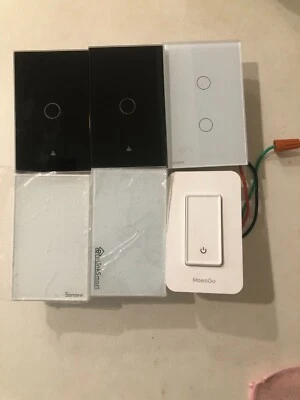 Lote de 6 interruptores táctiles + inteligentes surtidos Moes/Livolo/Sonoff/eLinkSmart-sin probar Foto 1 de 4