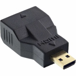 InLine® HDMI™ Adapter Mini HDMI C™ Buchse zu Micro HDMI D™ Stecker schwarz - Bild 1 von 2