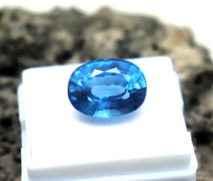 Natural Kashmir Sapphire Loose Stone Oval Cut 10ct Certified Blue Sapphire AAA - Picture 1 of 7