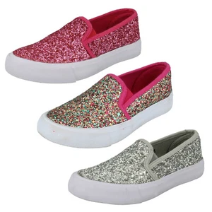 Mädchen H2325 Slipper Glitzer Pumps von Spot On SALE 7,99£ - Bild 1 von 17
