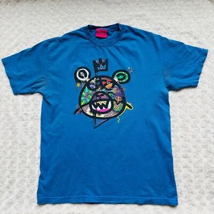 Mishka NYC Mens MNWKA Blue Cotton Short Sleeve Rare Tee Shirt Size Large - Picture 1 of 5