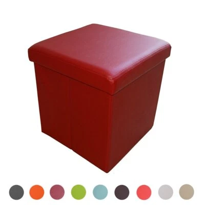 Sitzbank Sitzocker mit Stauraum faltbare Aufbewahrungsbox  Kunstleder 38 cm - Bild 1 von 4