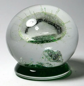 Large Early Selkirk Peter Holmes 1979 Aquarius Ltd Ed Footed Paperweight - Bild 1 von 5
