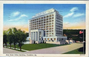 New State Office Building Postcard Frankfort KY to KY 1946 Posted - Picture 1 of 2