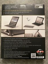 Zagg Folio -Bluetooth Keyboard-iPad 2nd/ 3rd/4th Gen.-Black - Carbon Fiber NEW