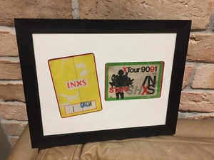 2x INXS Original Backstage AAA Stoff Tour Pässe X Tour 9091 Dezember 1990 - Bild 1 von 12