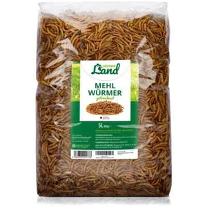 Hühner Land/ 5L getrocknete Premium Mehlwürmer für Hühner & Geflügel - Bild 1 von 2