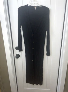 Black Duster Free People XS - Picture 1 of 6