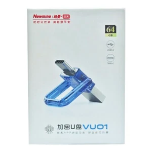 Newmine Encrypted USB Flash Drive 64 GB Type-C for computers ipad and cellphones - Picture 1 of 10