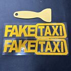 2 Pack Fake Taxi Car Auto Sticker Faketaxi Decal 8? By 2? Yellow W/ Tool