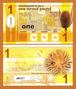 England's Transition Town 2009 STROUD One Pound UNC - Picture 1 of 1