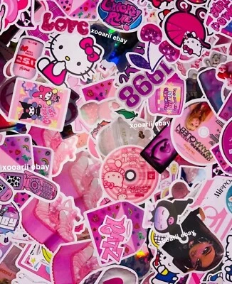 Cute Summer Y2K Pink 2000s Aesthetic Hello Kitty Sanrio Bratz Stickers Kpop - Image 1 of 2