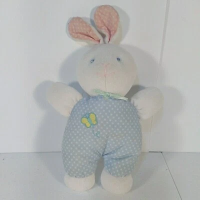 复古兔子毛绒毛圈波尔卡圆点蝴蝶摇铃 Lovey 娃娃 — 第 1/4 张图片