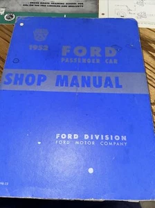 Vintage OEM 1952 Ford Passenger Car Shop Service Manual - Picture 1 of 8