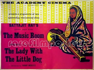 MUSIC ROOM 1958 Satyajit Ray PETER STRAUSFELD UK QUAD POSTER - Imagen 1 de 1