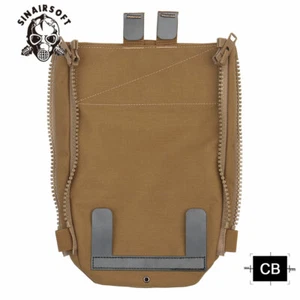 Tactical Zip-on Back Panel Pouch Plate Carrier Hydration Back Bag For PC V5 Vest - Picture 1 of 14