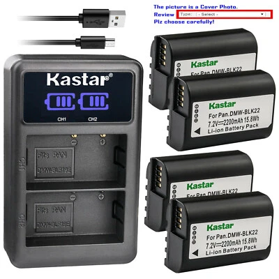 Cargador doble de batería LCD Kastar para cámara digital Panasonic Lumix DC-S5 DC-S5KK Foto 1 de 4
