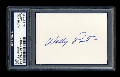WALLY POST SIGNED CUT PSA/DNA AUTOGRAPHED CINCINNATI REDS HALL OF FAME HOF - Image 1 of 2