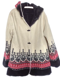 Women's Vintage Alpine Studio Reversible Soft Sherpa Button Front Jacket Size L - Picture 1 of 5