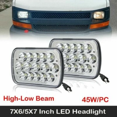 Светодиодная прожекторная фара для Chevrolet Cargo Van Express 1500 2500 7x6 дюймов высокая/низкая - Изображение 1 из 4