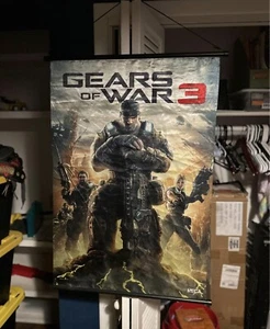 Gears Of War 3 Silk Fabric Wall Scroll 32” X 22” Neca Xbox 2010 Epic Games - Picture 1 of 4
