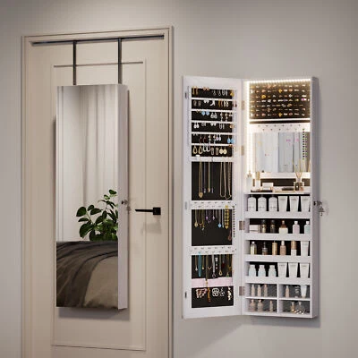 47.2" LED Jewelry Mirror Cabinet Wall/Door Mounted Jewelry Organizer Gift Idea - Image 1 of 2