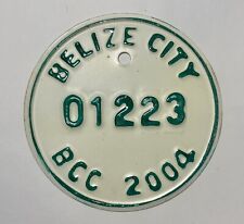 VTG Bicycle Tag Plate License BELIZE CITY BELIZE 2004 Bike BCC 1223