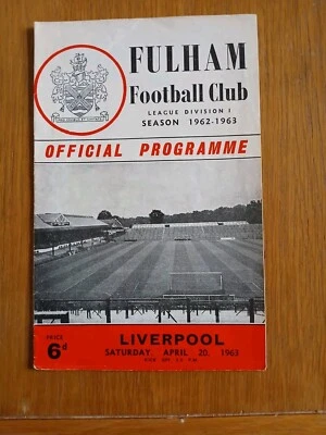 Fulham v Liverpool.  20th April,  1963. First Division. - Image 1 of 3