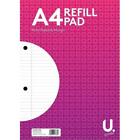 U. Stationery Assorted Refill Paper Pad A4 Feint Ruled Margin For School Office