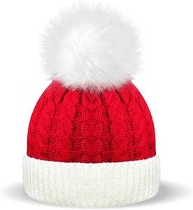 Christmas Knitted Hat for Baby, Winter Warm Hat Baby Beanie Knit Hat Cute Santa - Picture 1 of 12