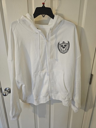 UNDERCOVER Felpa con cappuccio e zip intera Victoria's Secret nuova con etichetta rosa edera pile campus taglia XXL