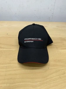 Porsche Motorsport Snap Back Baseball Cap Hat Black One Size Fits Most - Picture 1 of 6
