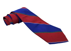 Vintage Polo Ralph Lauren Repp Tie Mens Classic Silk Striped Made USA Hand Sewn - Picture 1 of 11