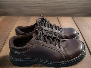 VTG Y2K Eastland Windsor Shoes Women 9.5M Lace Up Chunky Oxford Brown Preppy  - Picture 1 of 8