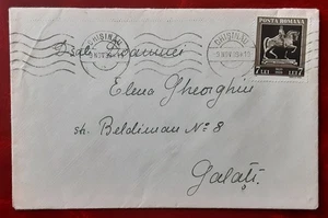 ROMANIA 1939 7L King Carol I on Cover Chisinau to Galati WWII VF 6925 - Picture 1 of 2