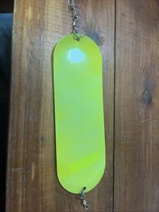 Vintage Luhr Jensen Size 0 Herring Dodger 8" Flasher Banana Color For Trolling - Picture 1 of 9