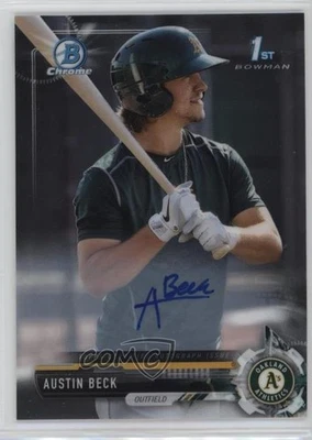 2017 Bowman Draft Chrome Image Variation Auto /99 Austin Beck #BD-60 Auto - Image 1 of 2