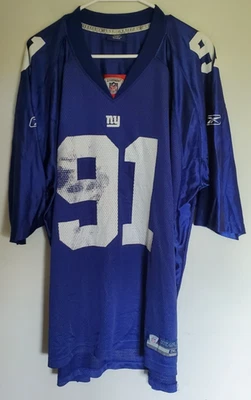 Винтажная синяя футболка New York Giants Justin Tuck No91 Reebok размер 2XL - Изображение 1 из 4